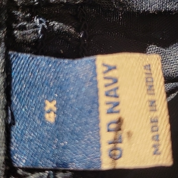 Old Navy Blue Long Sleeve Tiered Skirt Tie Neck Dress Size 4X - Picture 7 of 7